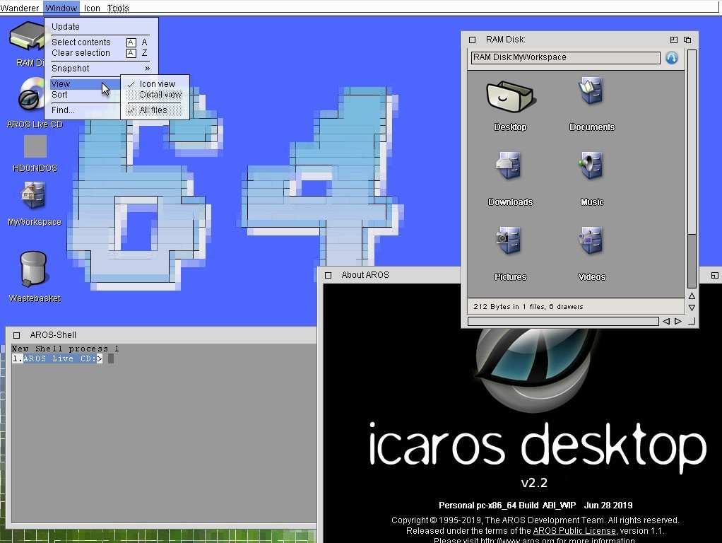 Amiga Icaros Desktop DVD for PC Computers