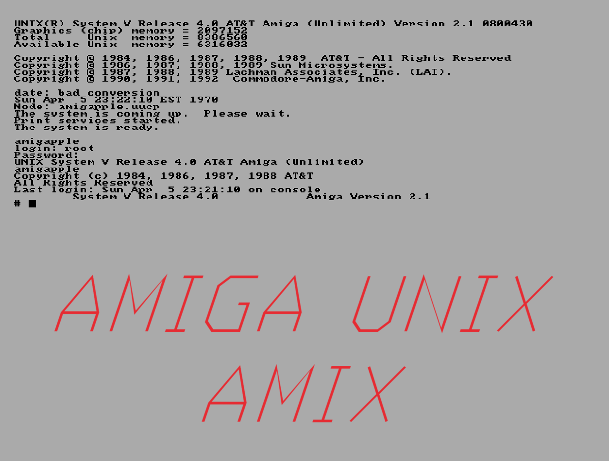 Amiga Unix AMIX SD-CF Card