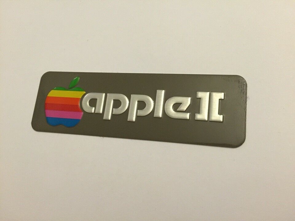 apple II top case emblem, apple 2 badge, apple II top label, Apple 2 top emblem
