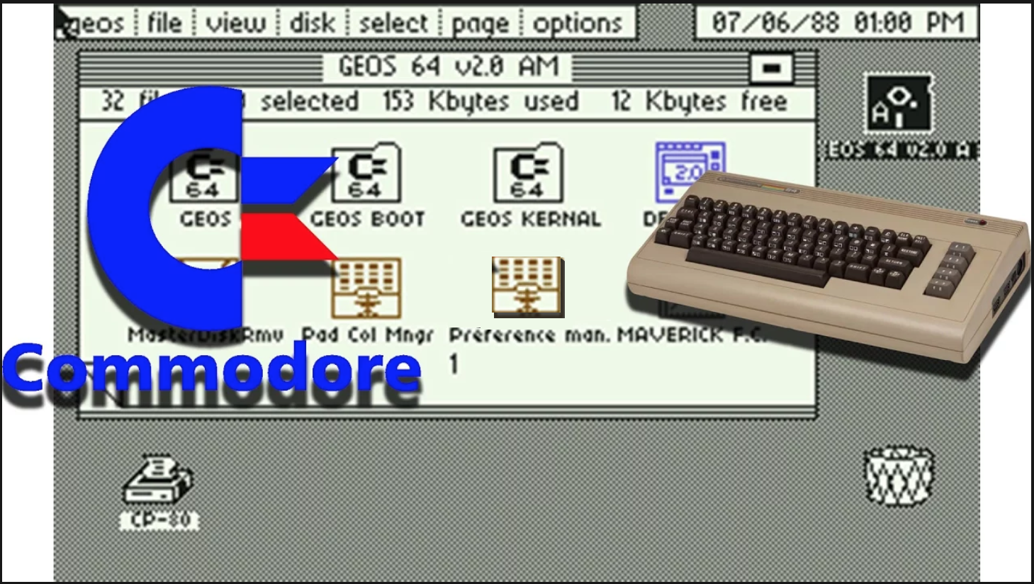 Commodore 64 GEOS 16GB Microsd Card Deluxe Hard Drive for Raspberry Pi 2-3-4-400