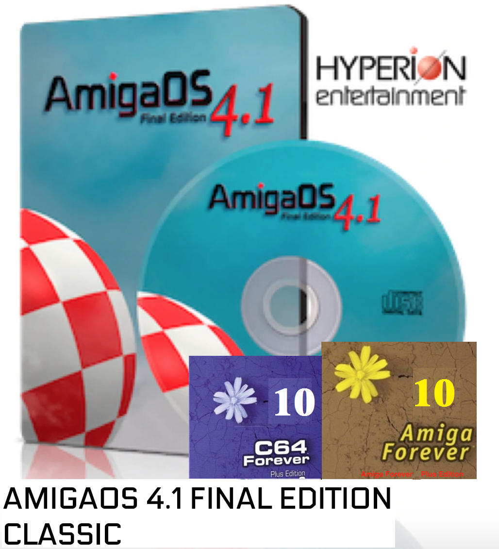 AmigaOS 4.1 Final Edition and Amiga Forever 10 Plus with C64 Forever 10 Edition